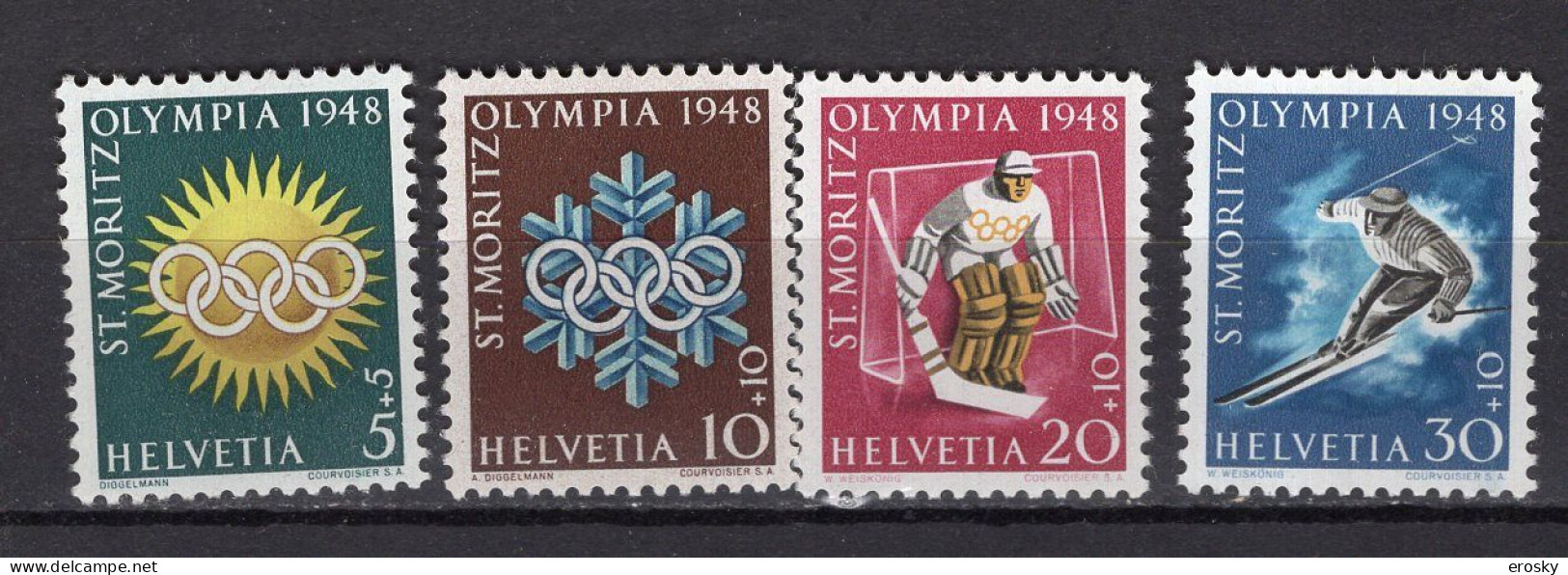 T3365 - SUISSE SWITZERLAND Yv N°449/51 ** Olympiades - Unused Stamps
