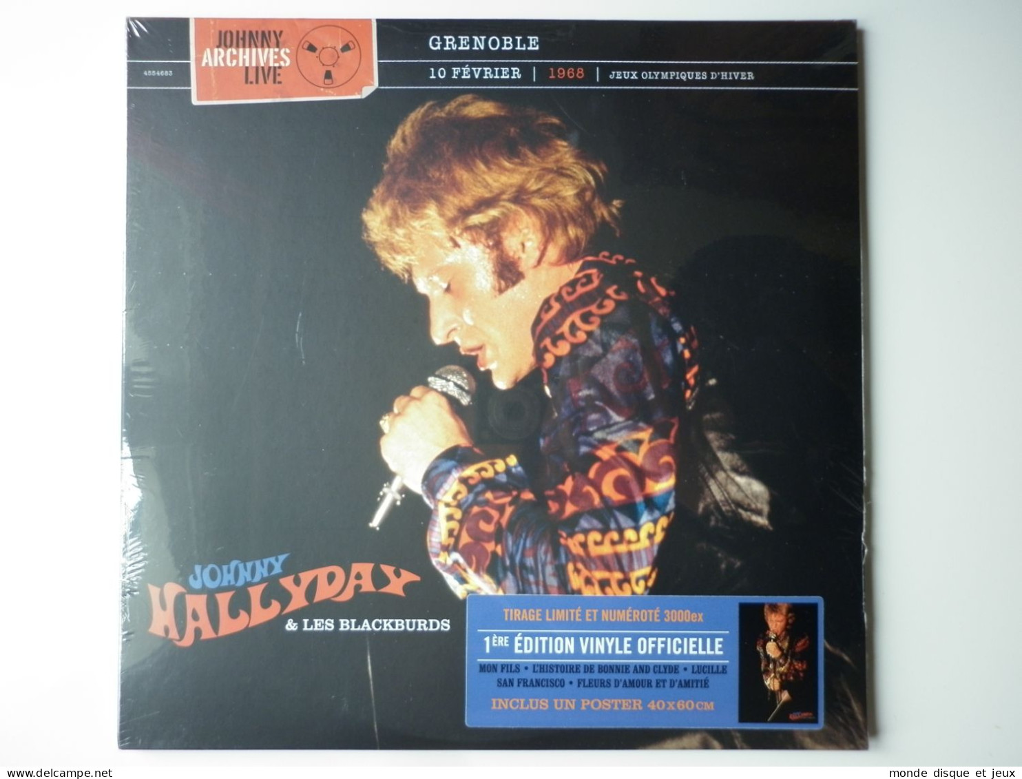Johnny Hallyday Album Double 33Tours Vinyles Grenoble 10 Février 1968 - Other - French Music