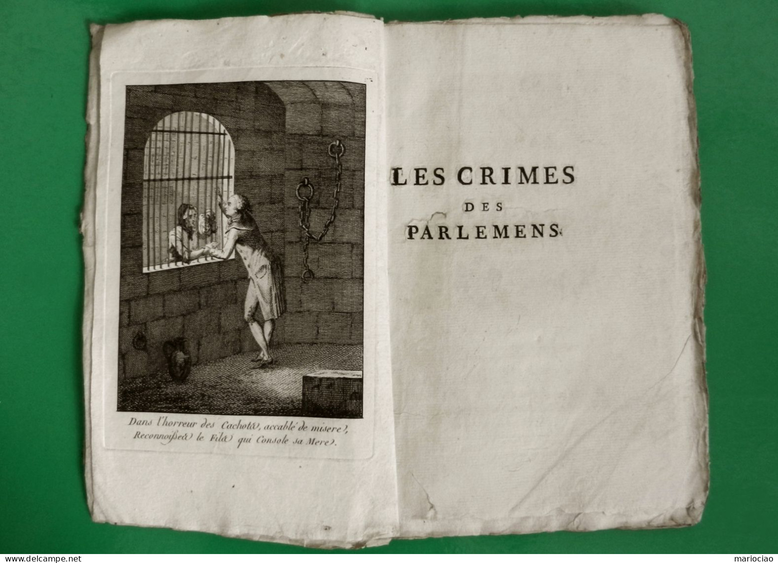 D-FR Révolution 1791 Les Crimes Des Parlemens, Ou Les Horreurs Des Prisons Judiciaires Pierre-Mathieu Parein - Documents Historiques