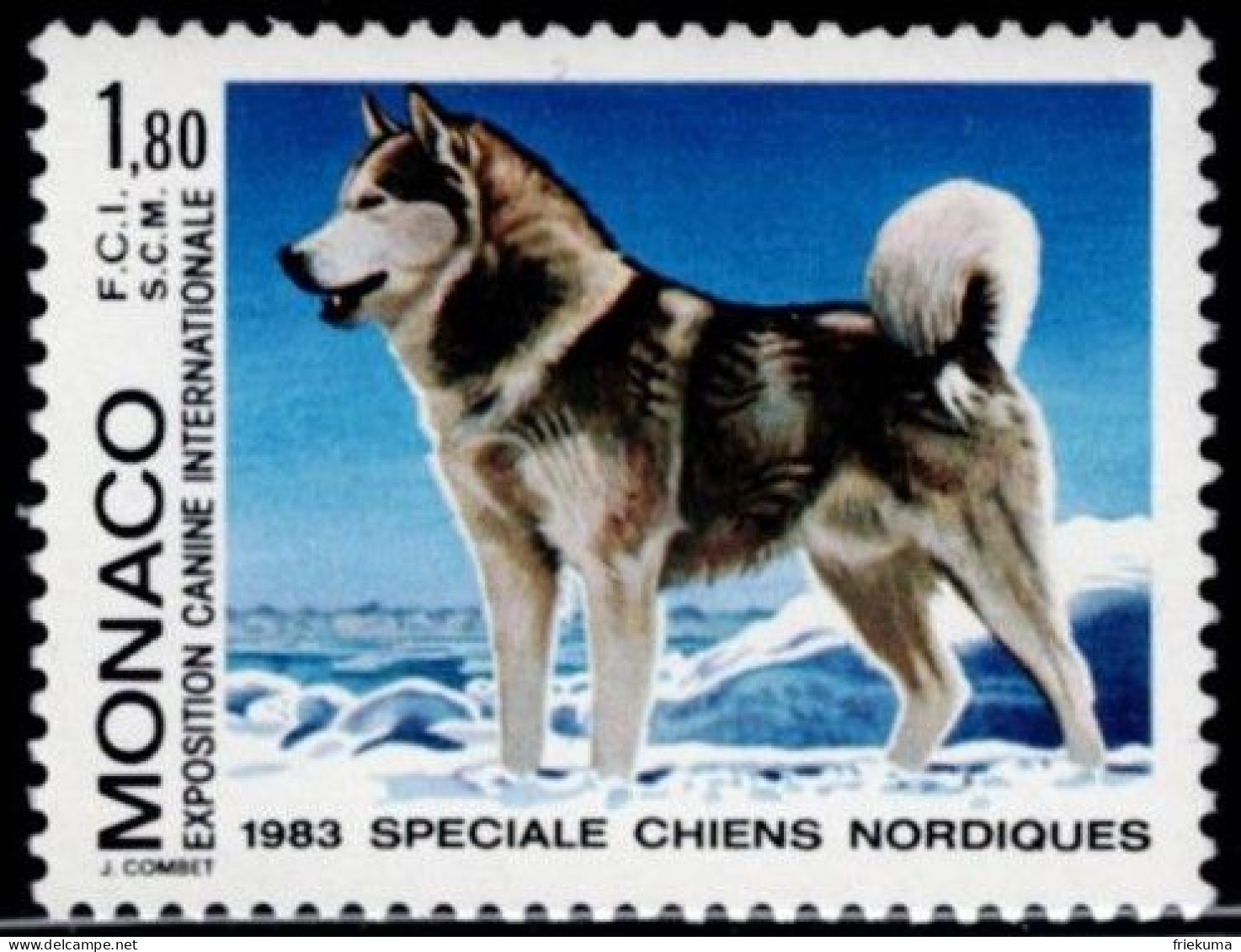 Monaco 1983, Exposition Canine Internationale/International Dog Show, Monte Carlo: Nordland Dog, MiNr. 1576 - Honden