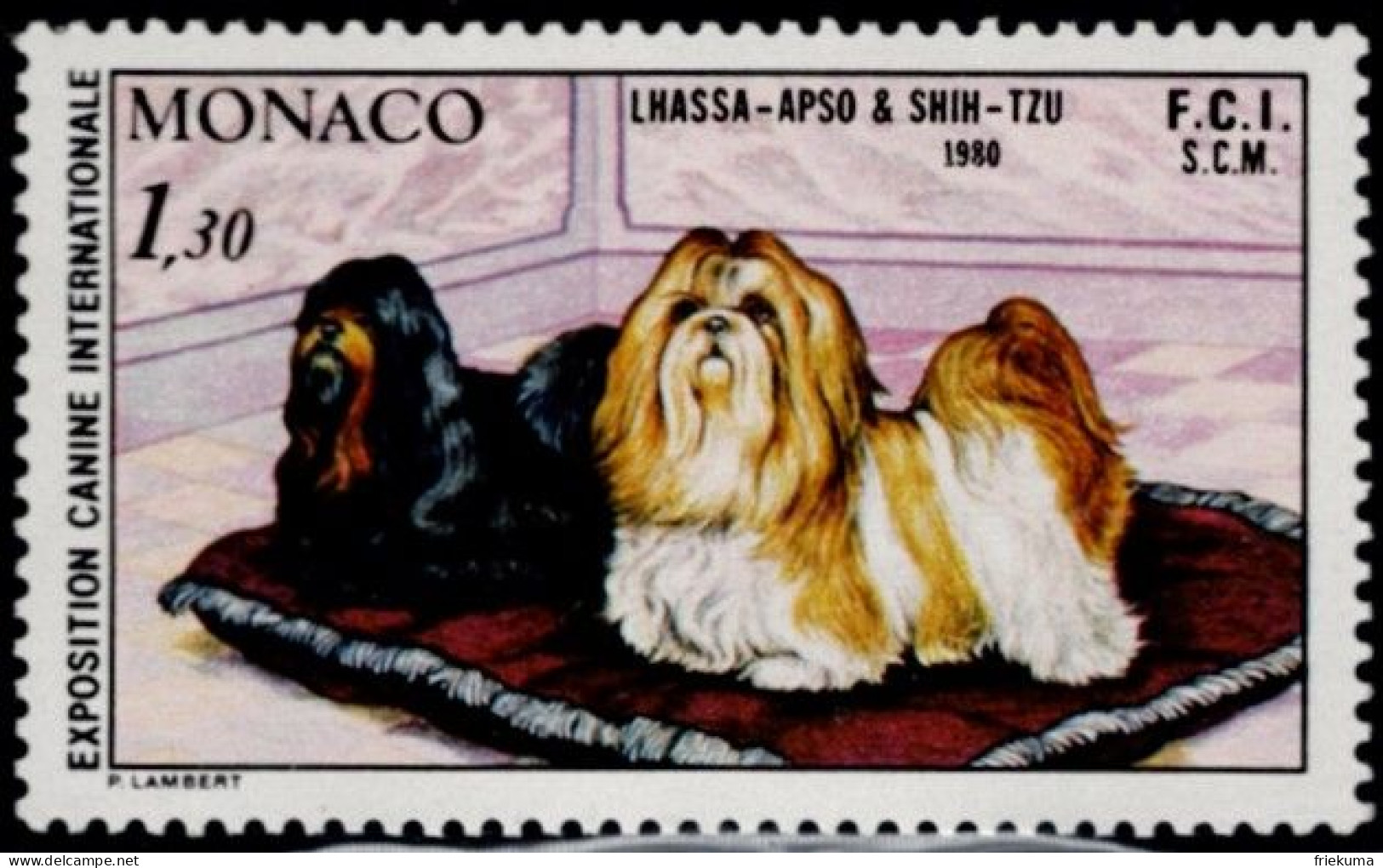 Monaco 1980, Exposition Canine Internationale/International Dog Show, Monte Carlo: Lhasa-Apso And Shih-Tzu, MiNr. 1035 - Honden