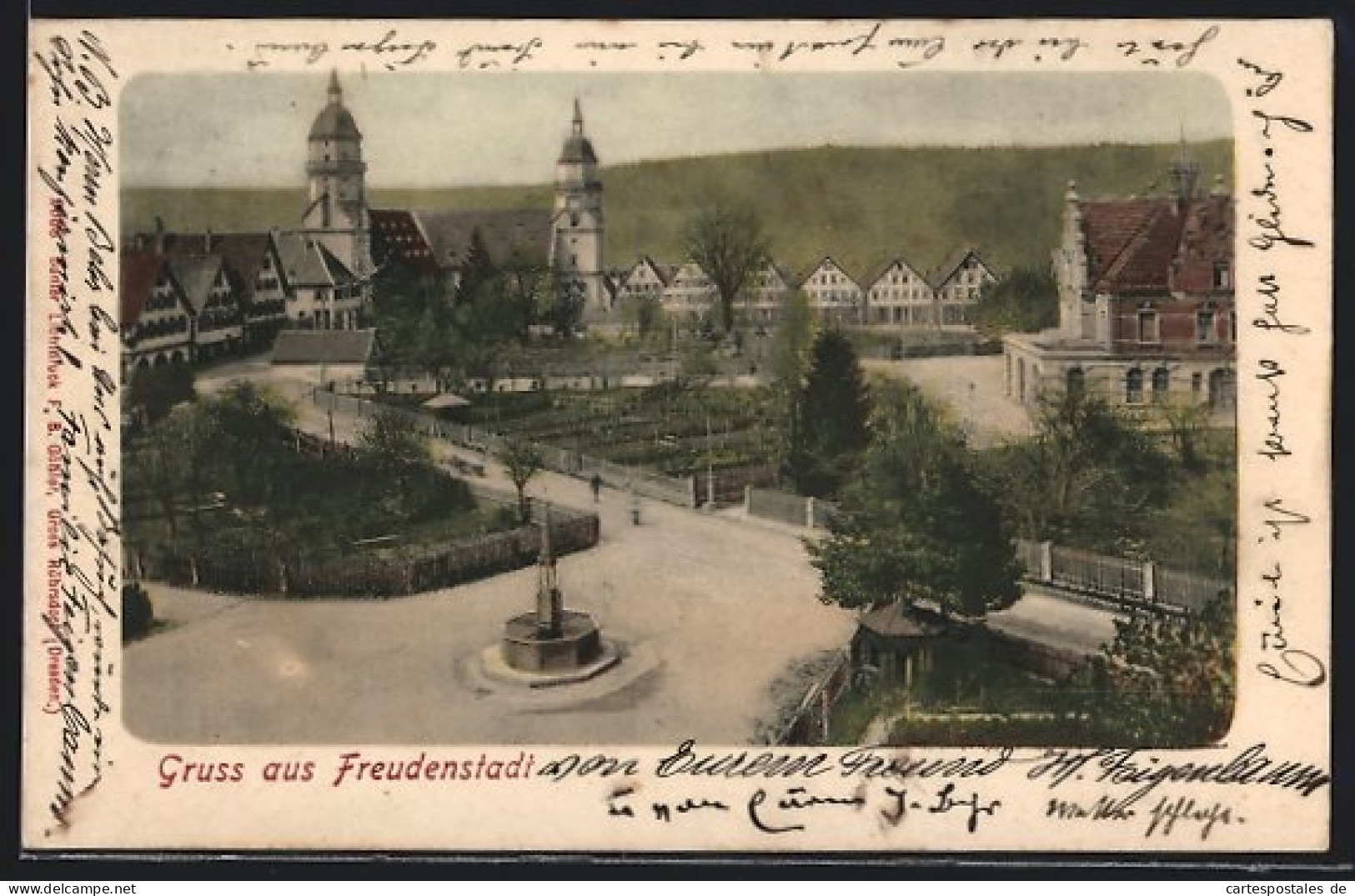 AK Freudenstadt, Parkanlage Mit Springbrunnen  - Freudenstadt