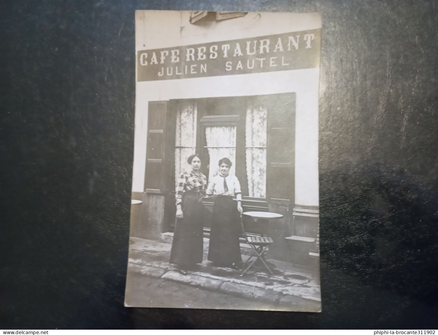 B1/187- CARTE PHOTO Devanture Du Café Restaurant SAUTEL - Photos