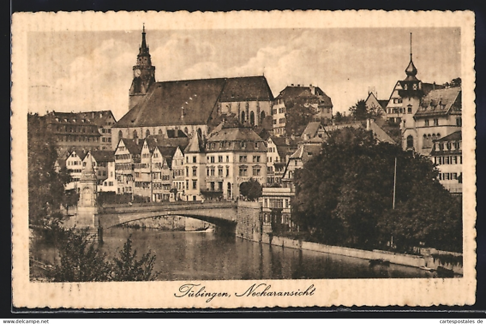 AK Tübingen, Neckar Und Uferansicht  - Tuebingen