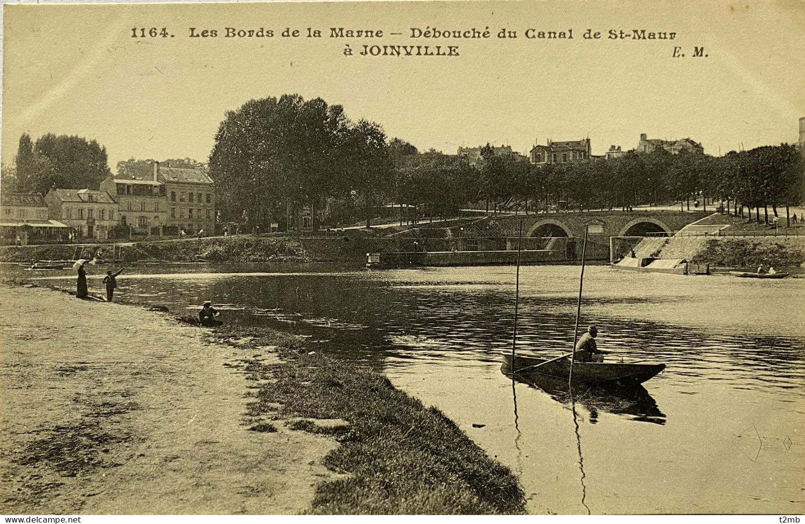 CPA Les Bords De La Marne. Débouché Du Canal De St-Maur à JOINVILLE (n° 1164) - Altri & Non Classificati