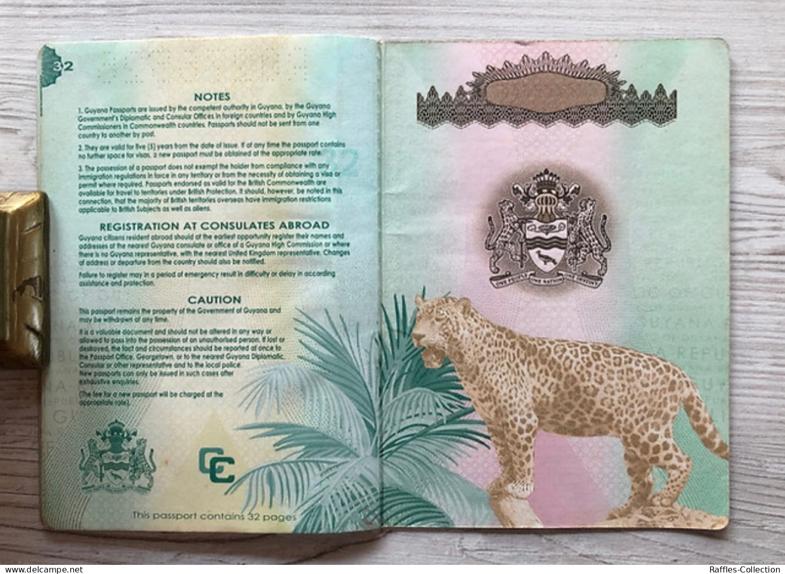 Guyana passport passeport reisepass pasaporte passaporto