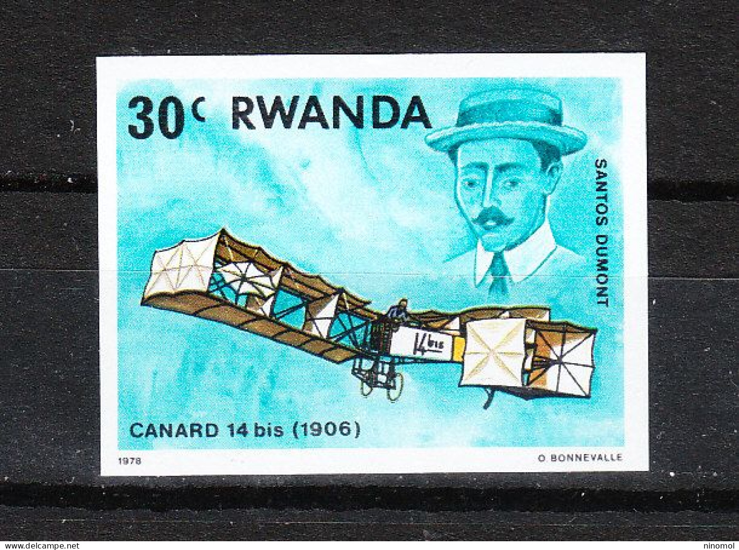 Rwanda  -  1978.  Storia Del Volo.History Of Flight. Santos Dumont.  MNH Imperf. - Otros (Aire)