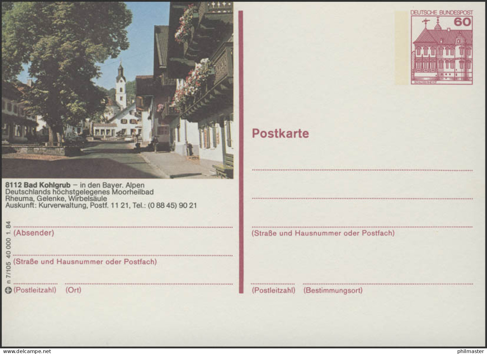 P138-n7/105 8112 Bad Kohlgrub - Ortsansicht ** - Cartoline Illustrate - Nuovi