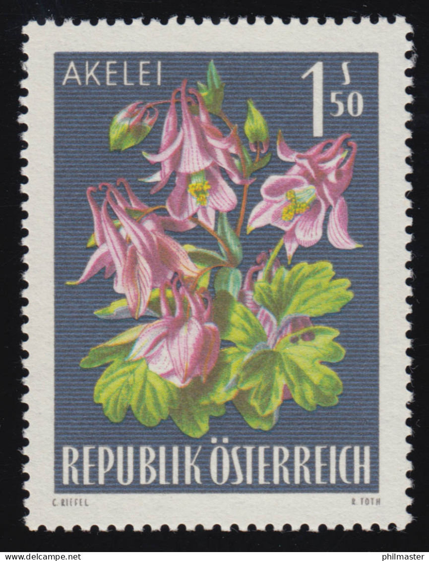 1209 Alpenflora, Gemeine Akelei (Aquilegia Vulgaris), 1.50 S, Postfrisch  ** - Nuevos