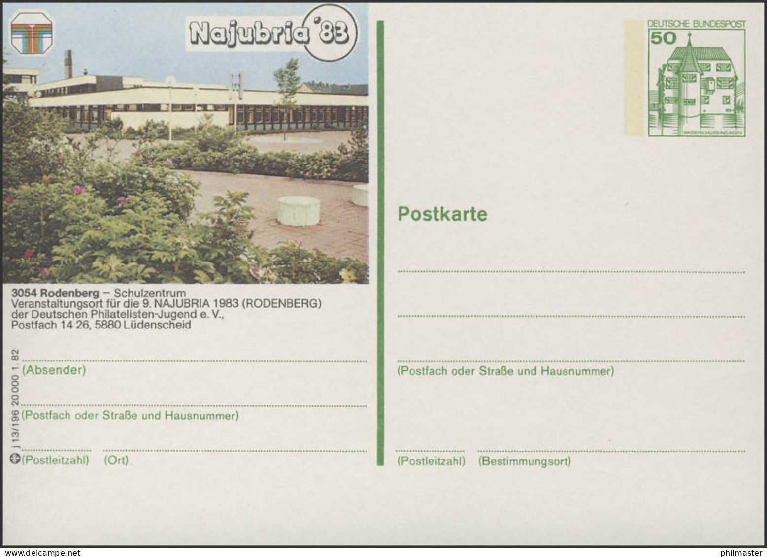 P134-j13/196 3054 Rodenberg - Schulzentrum ** - Geïllustreerde Postkaarten - Ongebruikt