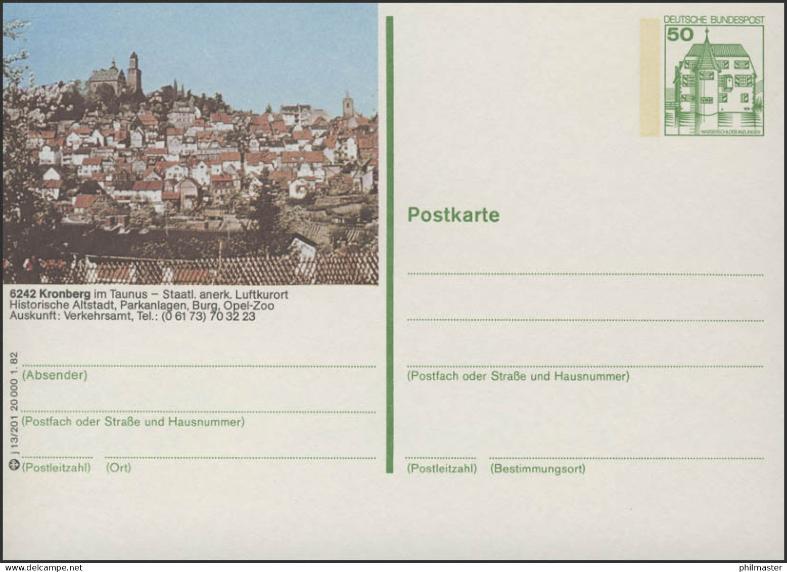 P134-j13/201 6242 Kronberg - Stadtansicht Mit Burg ** - Geïllustreerde Postkaarten - Ongebruikt