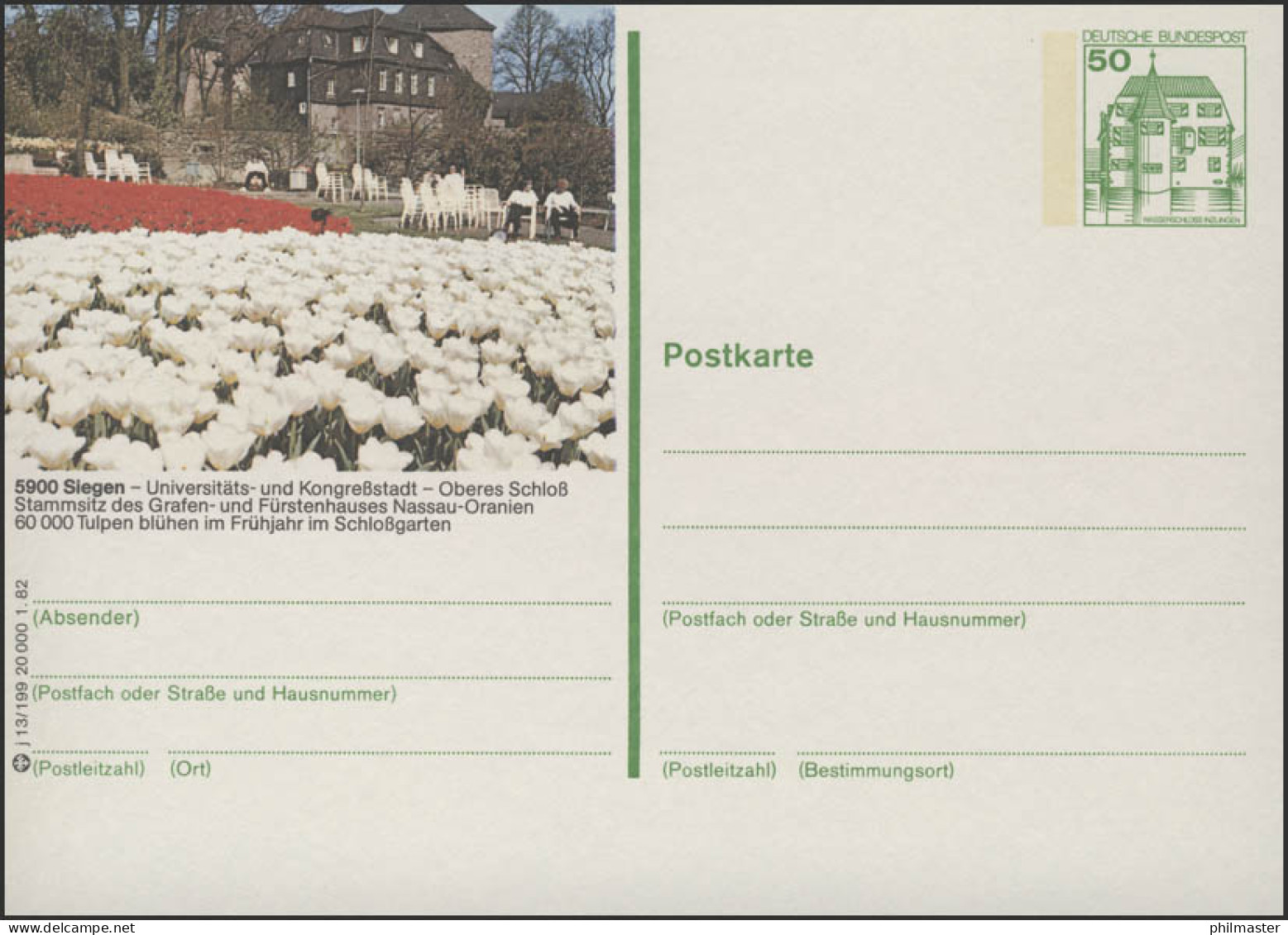 P134-j13/199 5900 Siegen - Schloßgarten ** - Cartes Postales Illustrées - Neuves