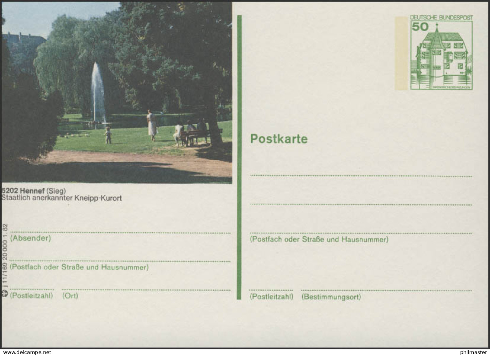 P134-j11/169 5202 Hennef - Kurpark Hennef ** - Postales Ilustrados - Nuevos