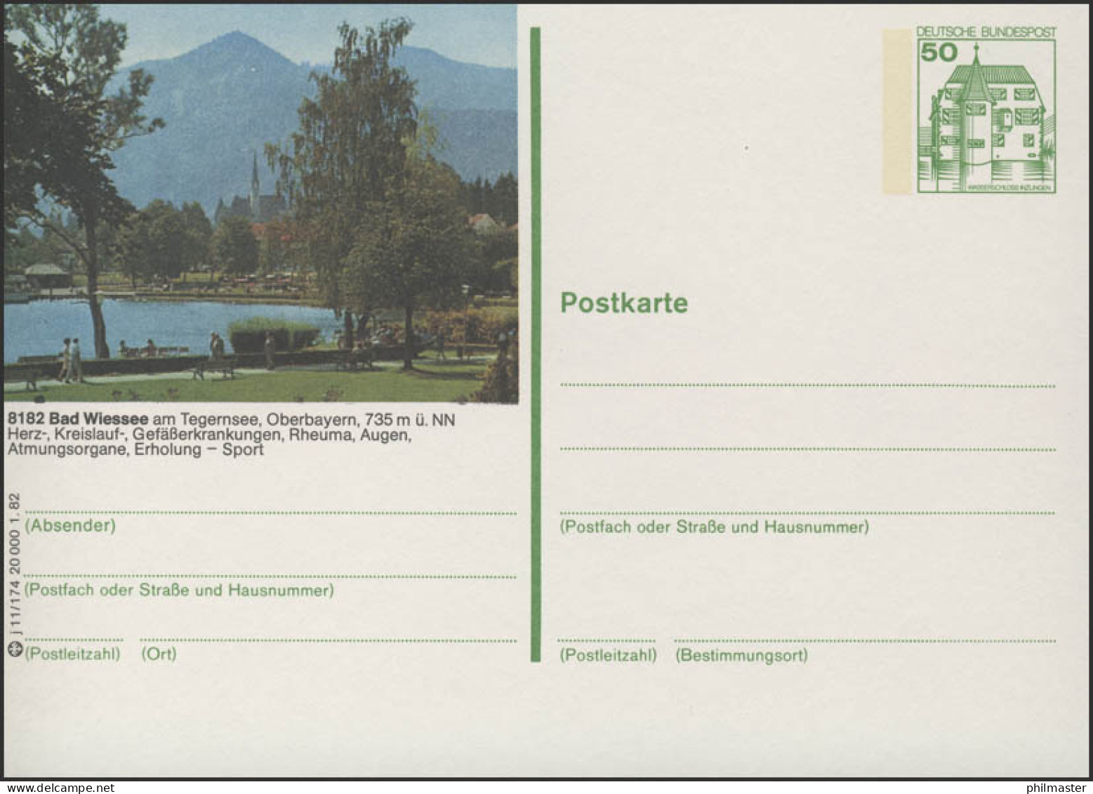 P134-j11/174 8182 Bad Wiessee - Seepromenade ** - Cartoline Illustrate - Nuovi