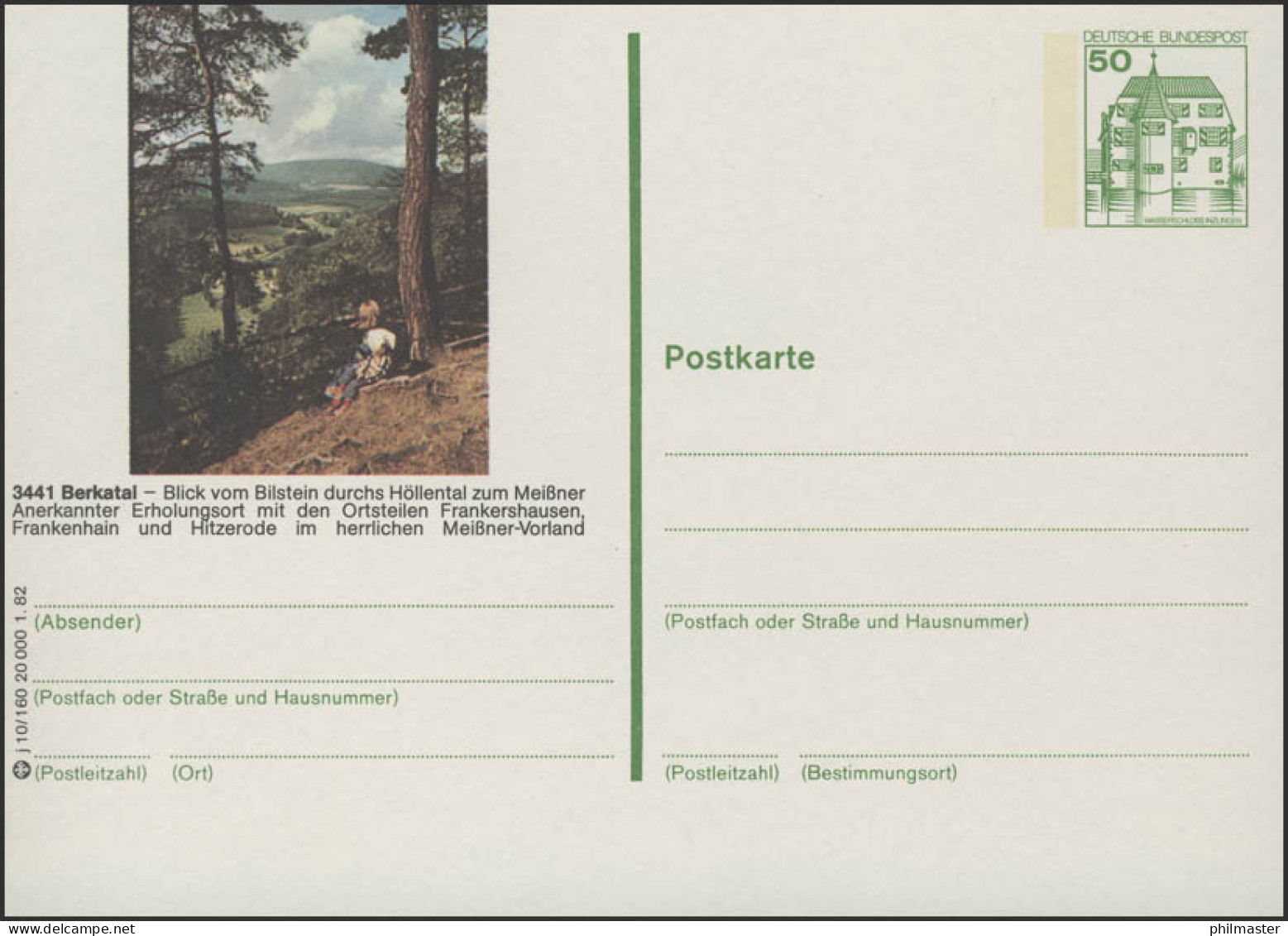 P134-j10/160 3441 Berkatal - Blick Zum Meissner ** - Illustrated Postcards - Mint