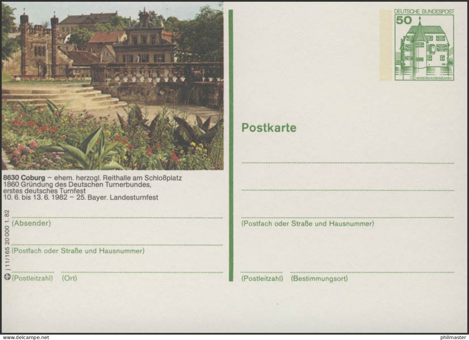 P134-j11/165 8630 Coburg - Reithalle Am Schloßplatz ** - Cartoline Illustrate - Nuovi