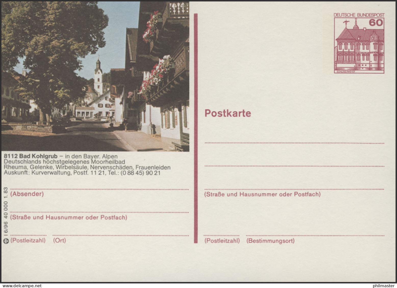 P138-l6/096 8112 Bad Kohlgrub - Straßenansicht ** - Cartes Postales Illustrées - Neuves