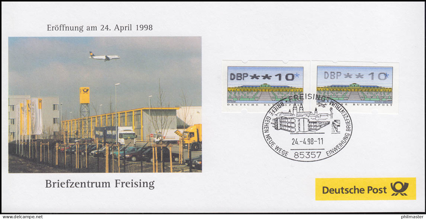 2.2.1 Und 2.2.2. Auf Karte: Eröffnung BZ Freising, ESSt 24.4.98 Für ATM 2.2.2. - Viñetas De Franqueo [ATM]