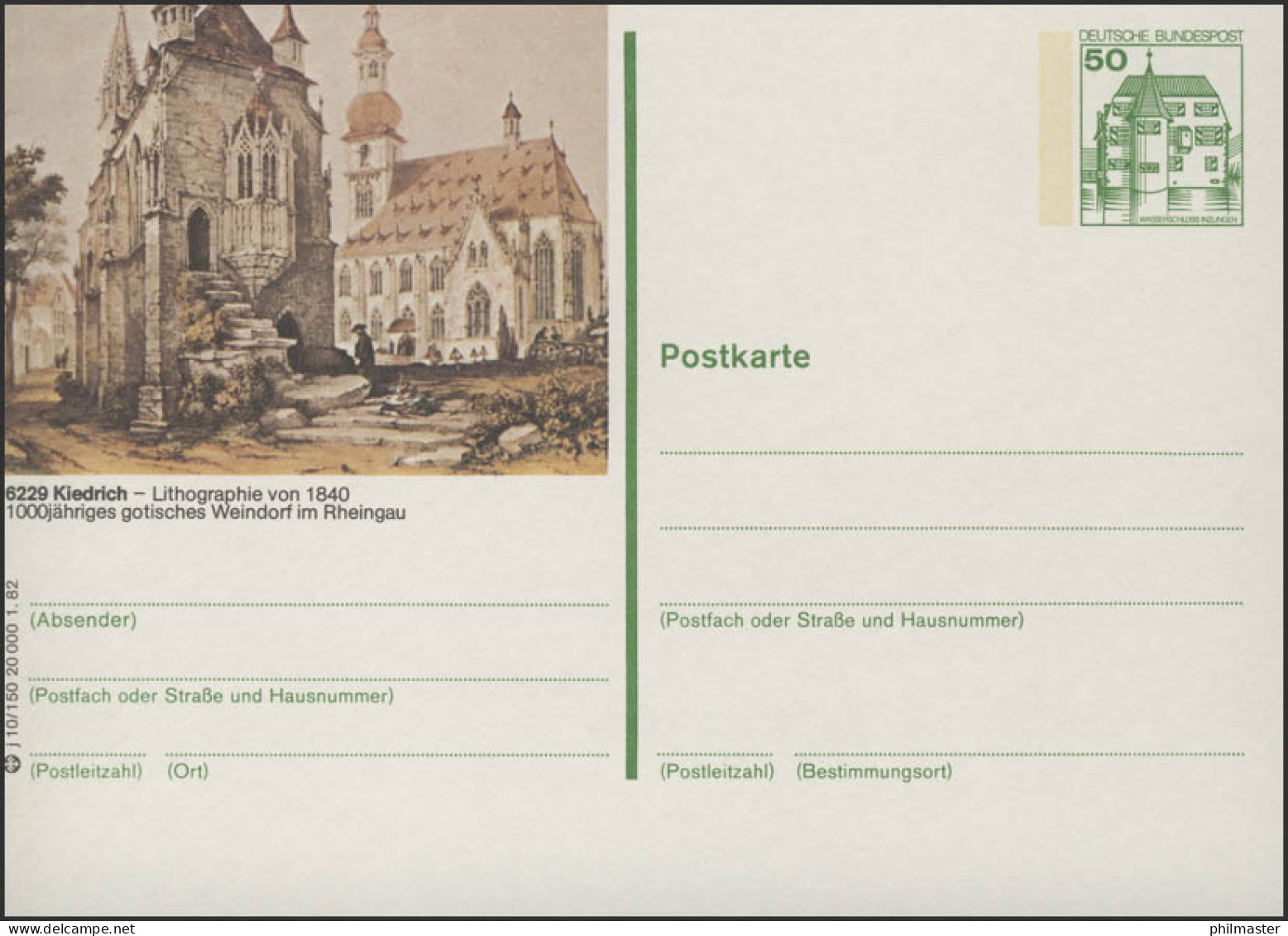 P134-j10/150 6229 Kiedrich - Martinskapelle Und Kirche ** - Cartoline Illustrate - Nuovi