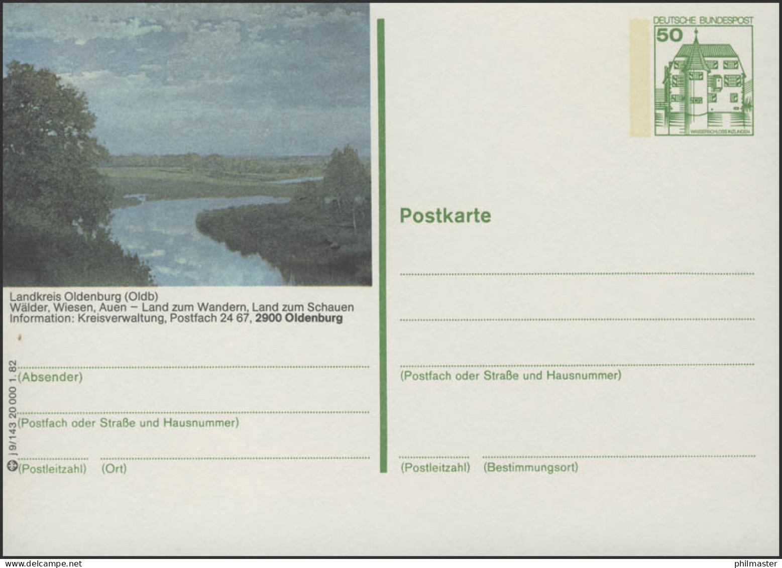 P134-j9/143 2900 Oldenburg - Landschaft Des Huntetals ** - Cartes Postales Illustrées - Neuves