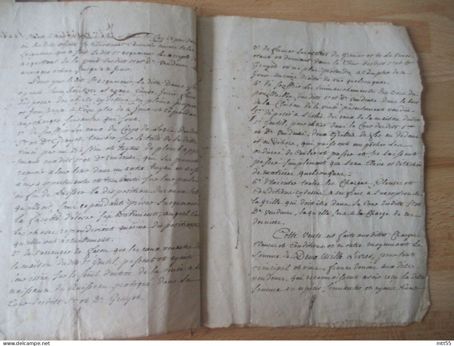 CACHET GENERALITE 1783 MANUSCRIT 1783 VENTE TROYES - Manuscripten