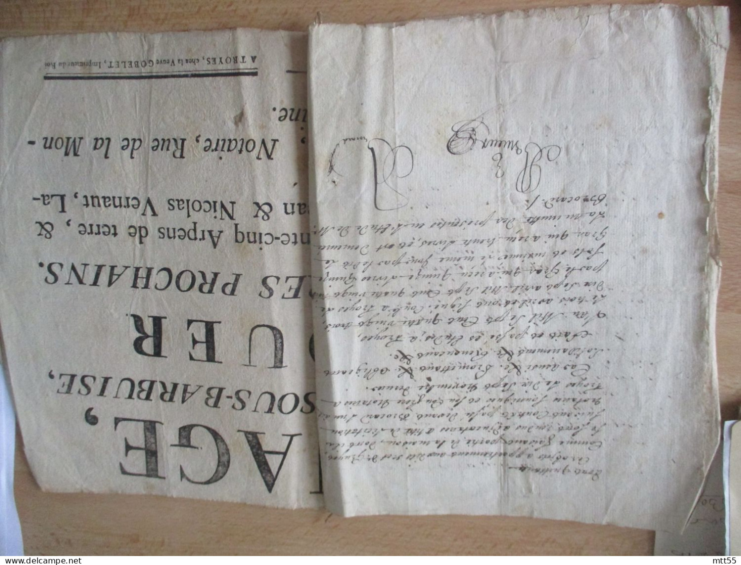 CACHET GENERALITE 1783 MANUSCRIT 1783 VENTE TROYES - Manuskripte