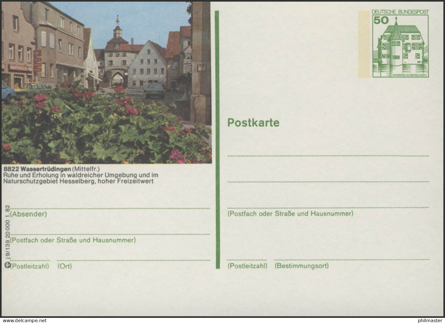 P134-j9/139 8822 Wassertrüdingen - Stadtansicht ** - Illustrated Postcards - Mint