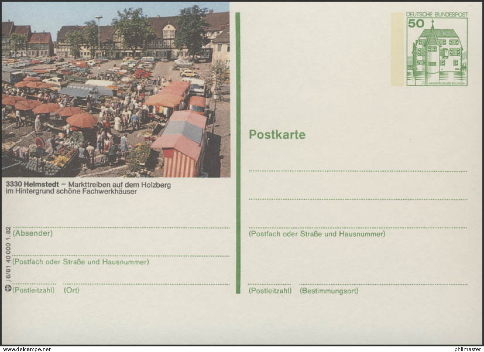 P134-j6/081 3330 Helmstedt - Marktplatz ** - Postales Ilustrados - Nuevos