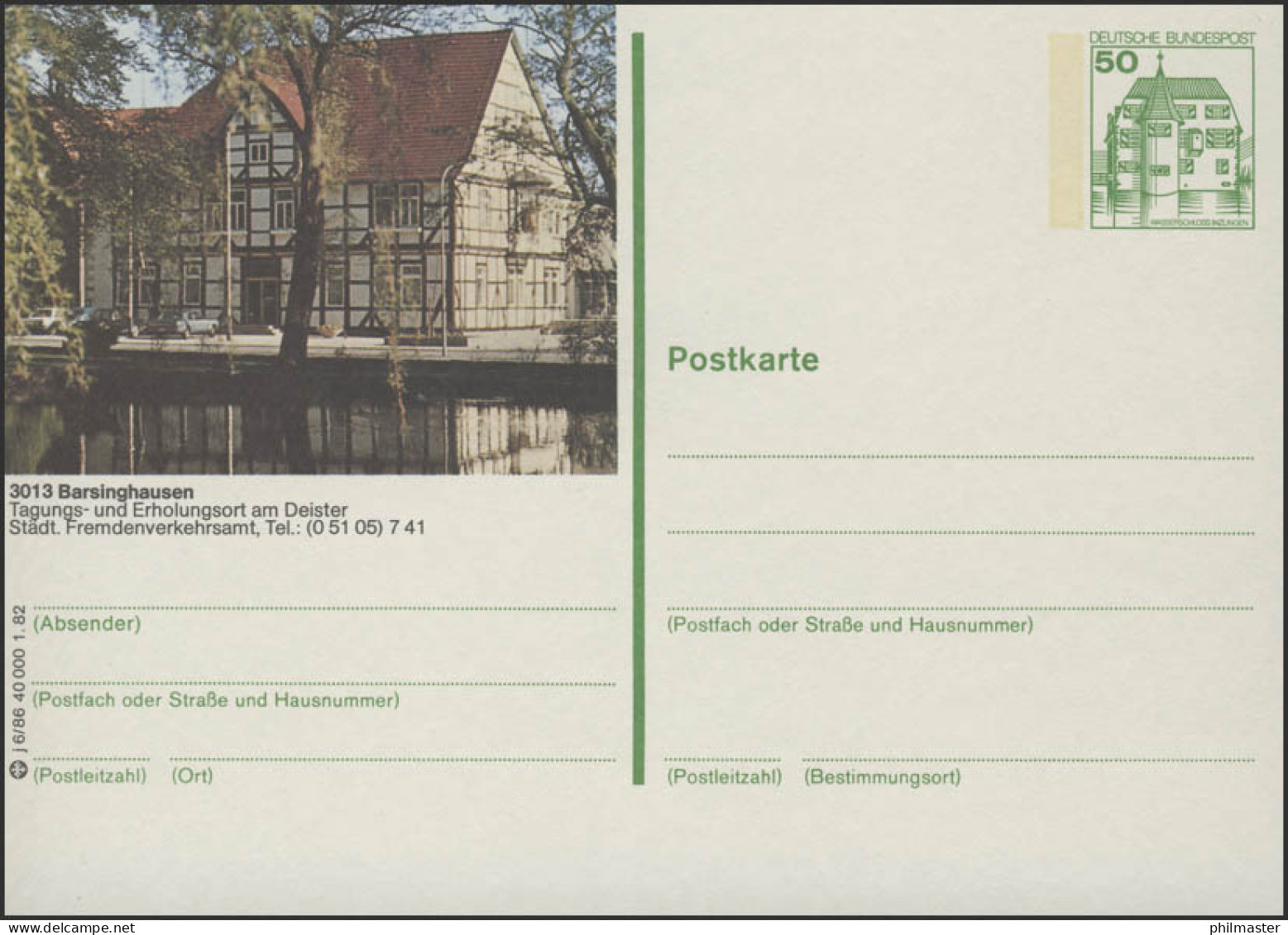 P134-j6/086 3013 Barsinghausen - Rathaus ** - Cartoline Illustrate - Nuovi