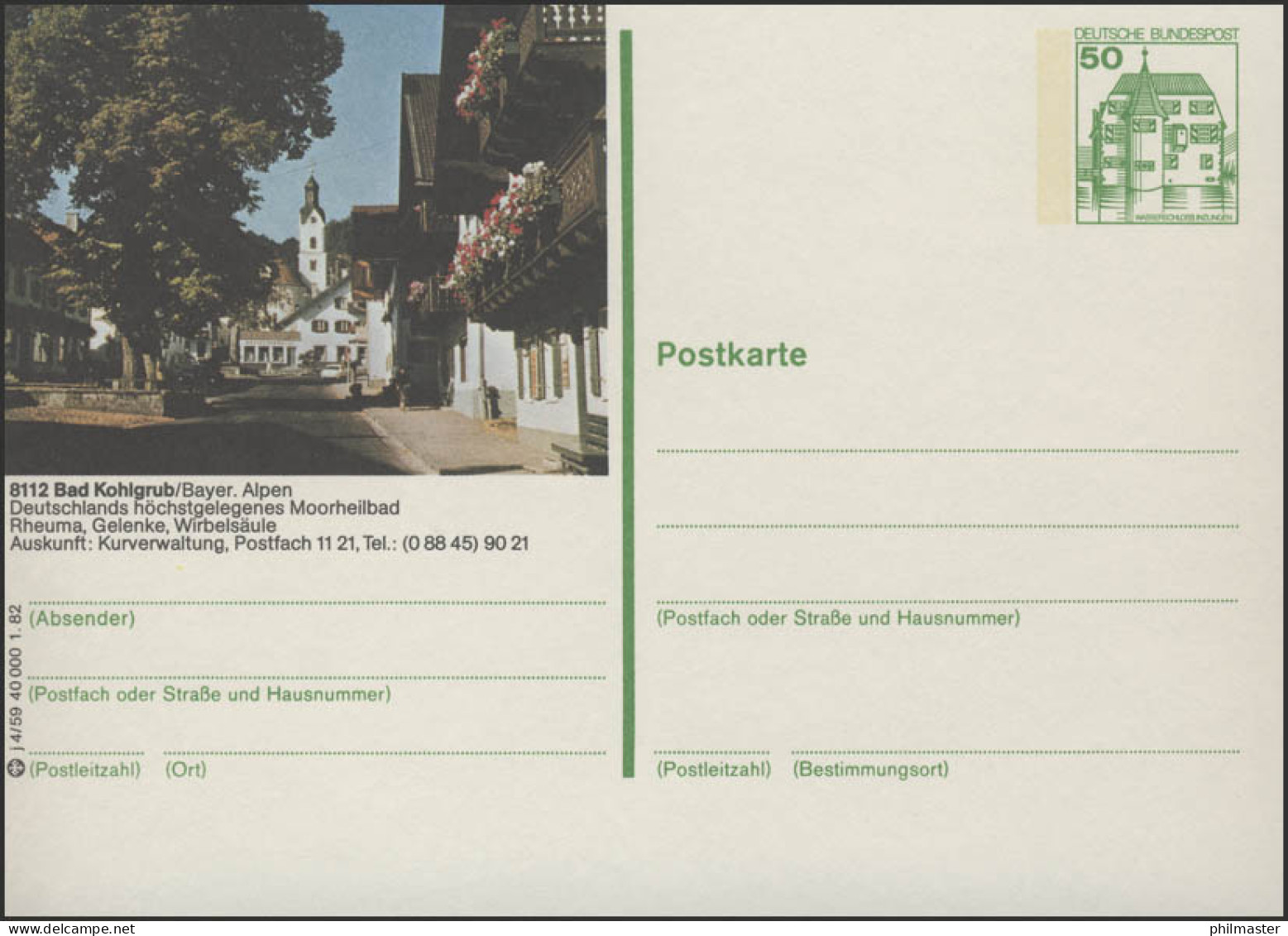 P134-j4/059 8112 Bad Kohlgrub - Dorfstraße ** - Cartes Postales Illustrées - Neuves