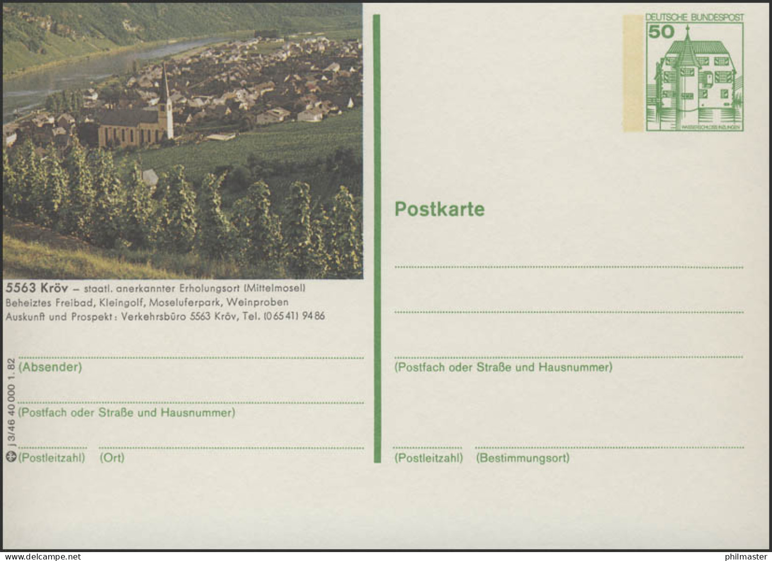 P134-j3/046 5563 Kröv - Ortsansicht ** - Illustrated Postcards - Mint