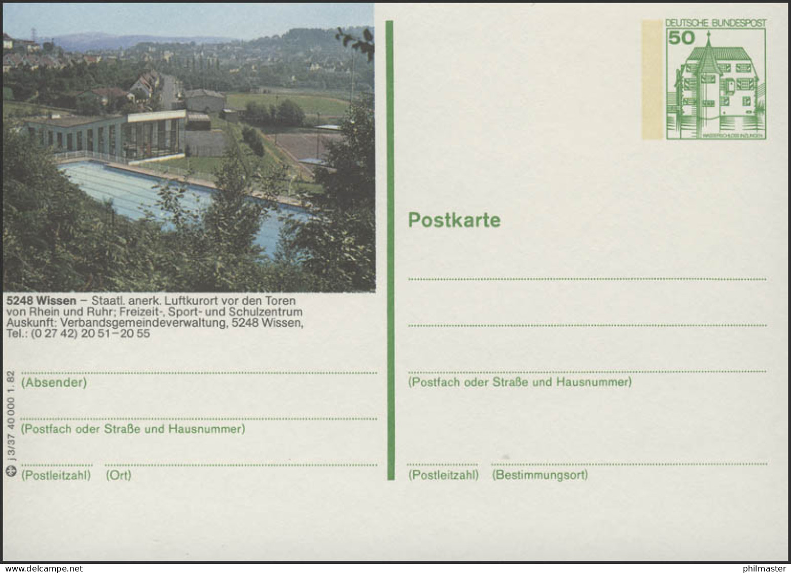 P134-j3/037 5248 Wissen - Schwimmbad ** - Cartes Postales Illustrées - Neuves