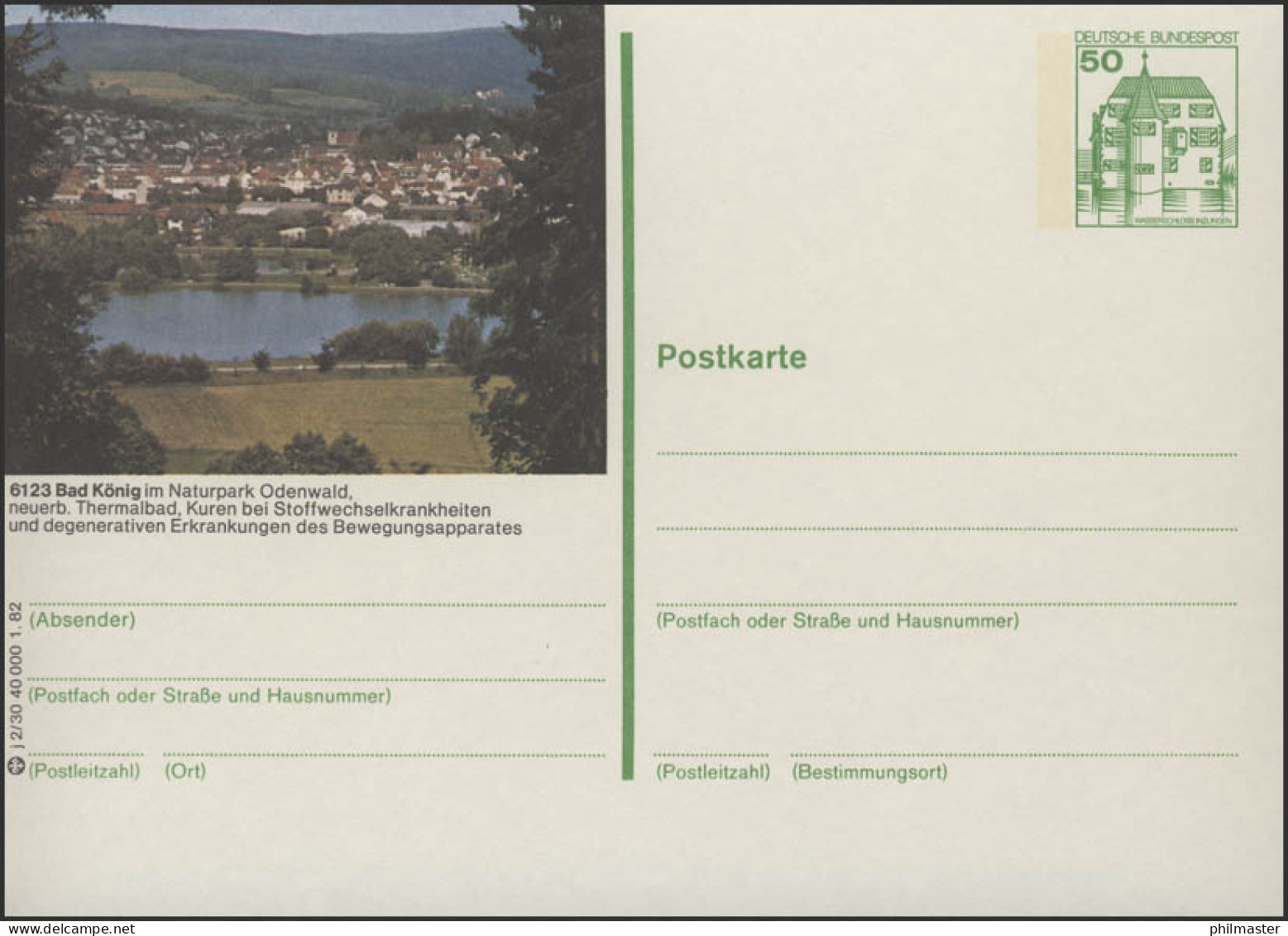 P134-j2/030 6123 Bad König - Ortsansicht ** - Cartes Postales Illustrées - Neuves
