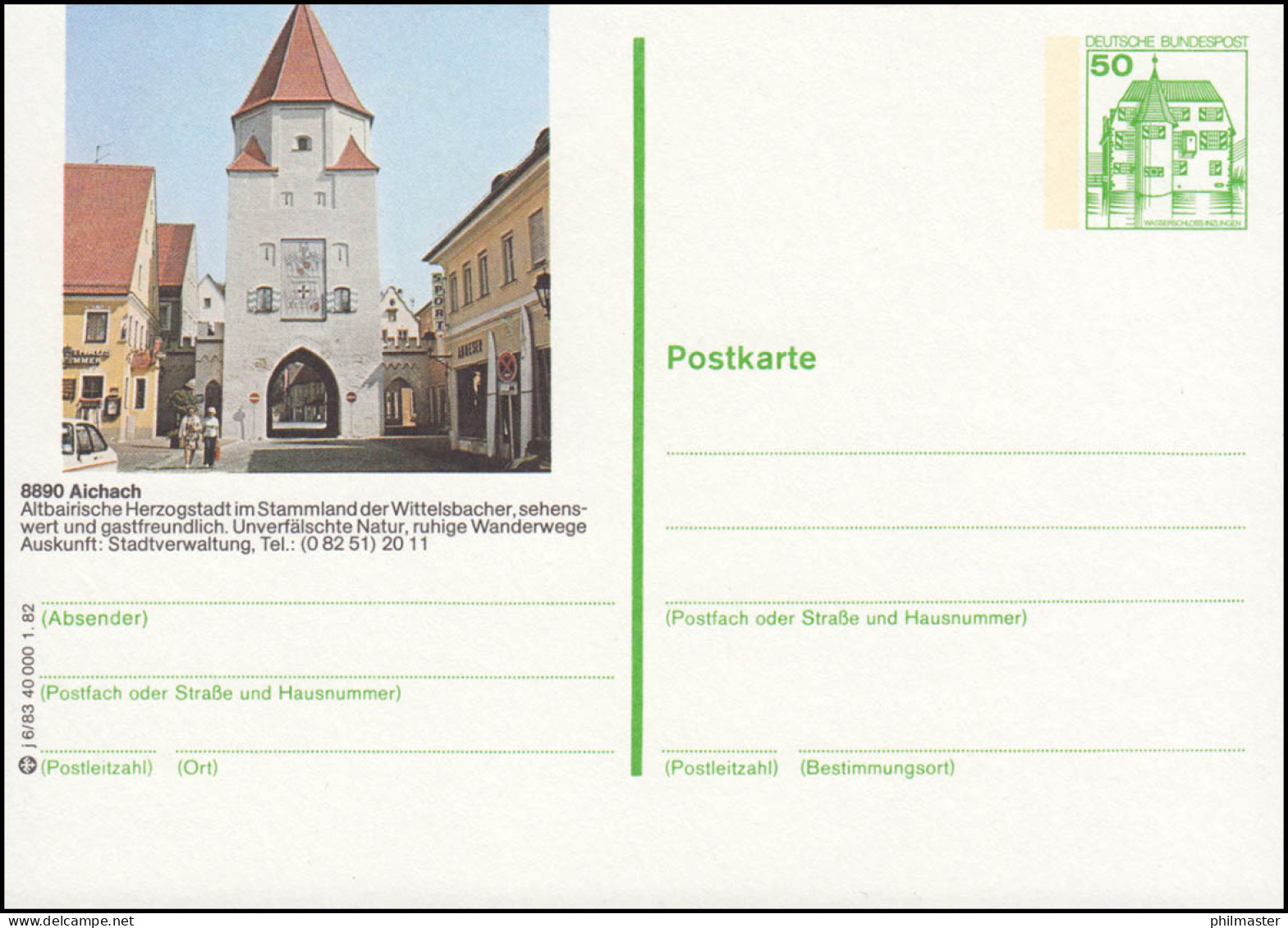 P134-j6/083 8890 Aichach - Unteres Tor ** - Illustrated Postcards - Mint
