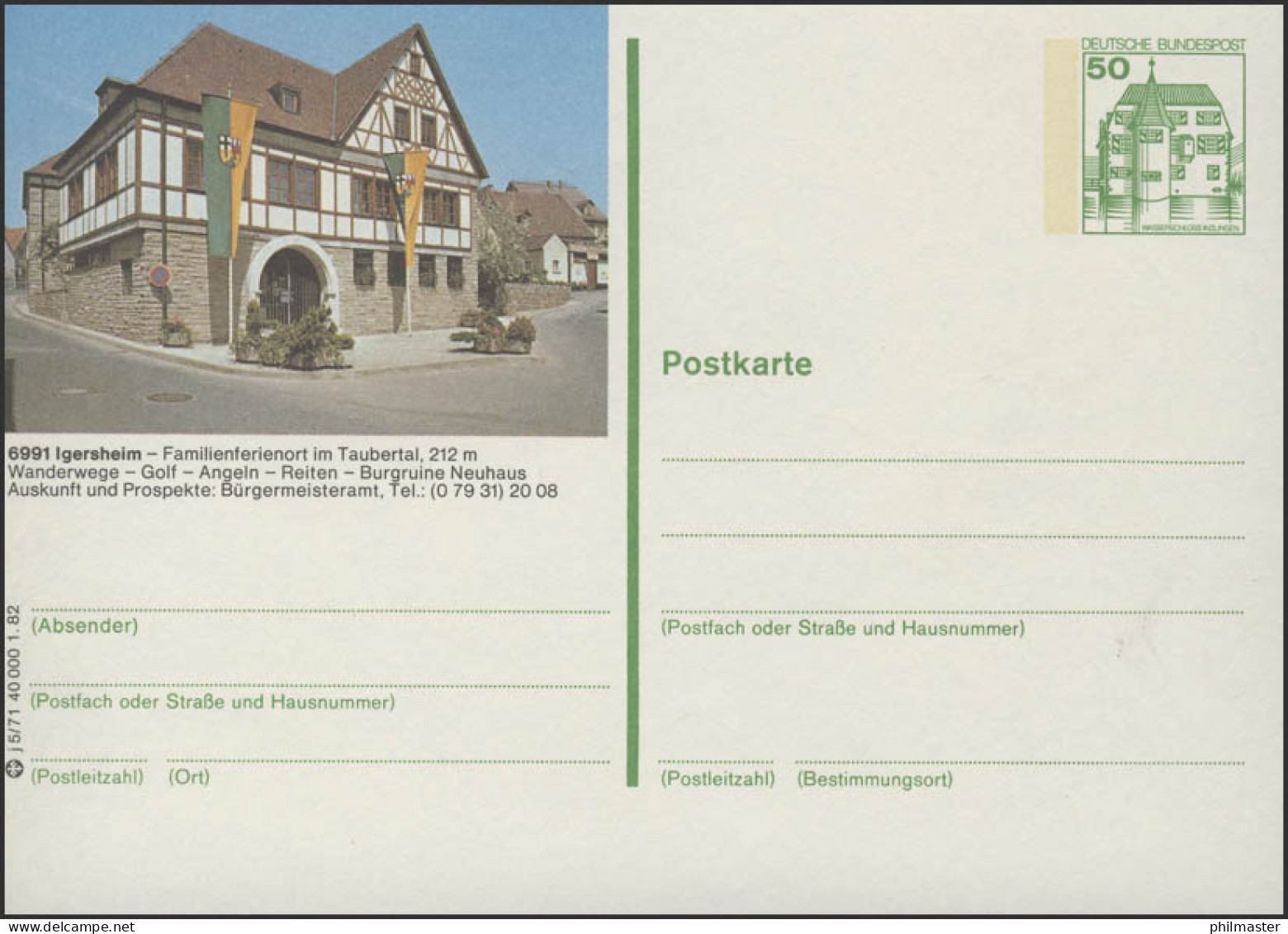 P134-j5/071 6991 Igersheim - Fachwerkhaus ** - Illustrated Postcards - Mint