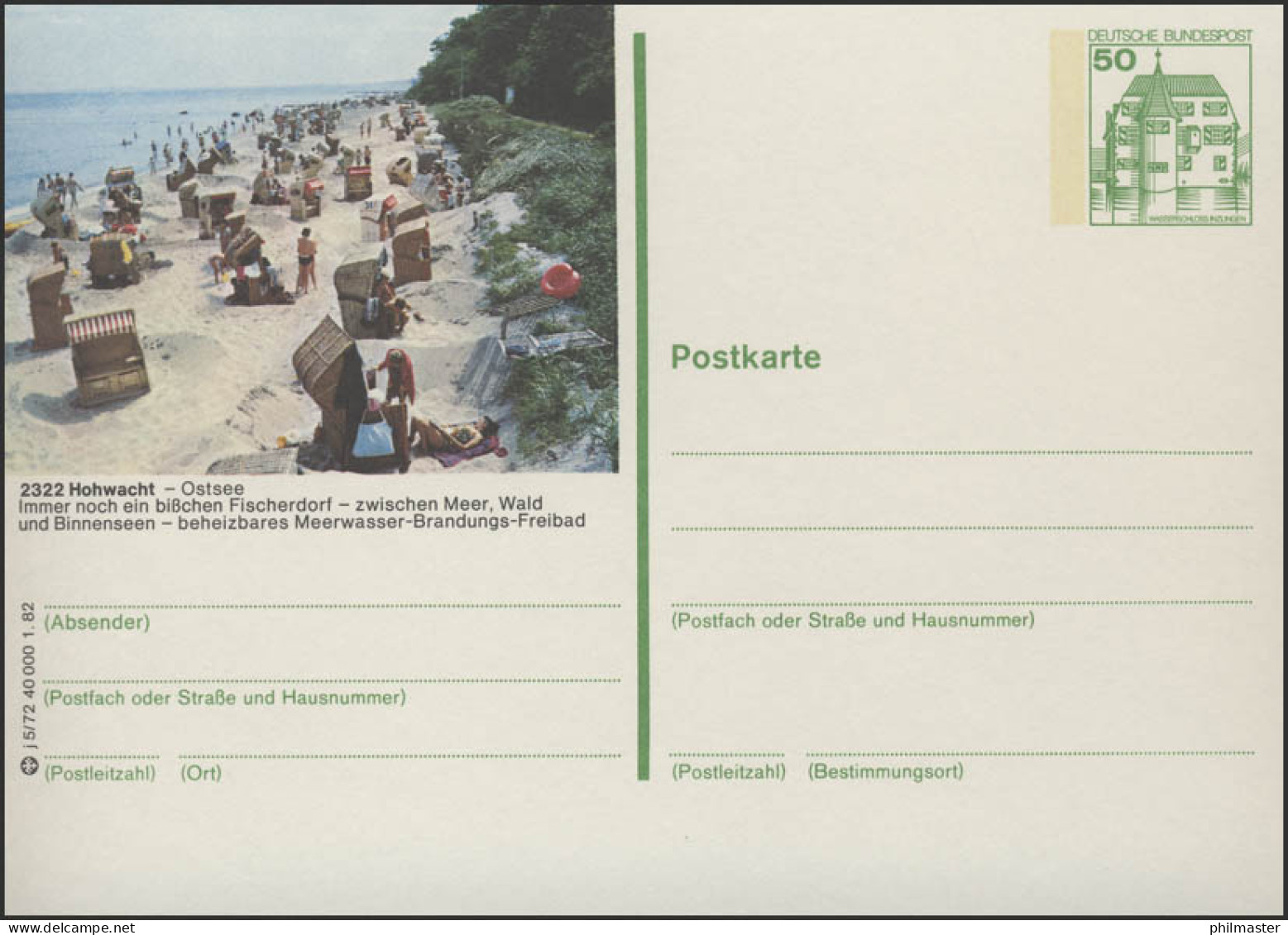 P134-j5/072 2322 Hohwacht - Strandszene ** - Illustrated Postcards - Mint