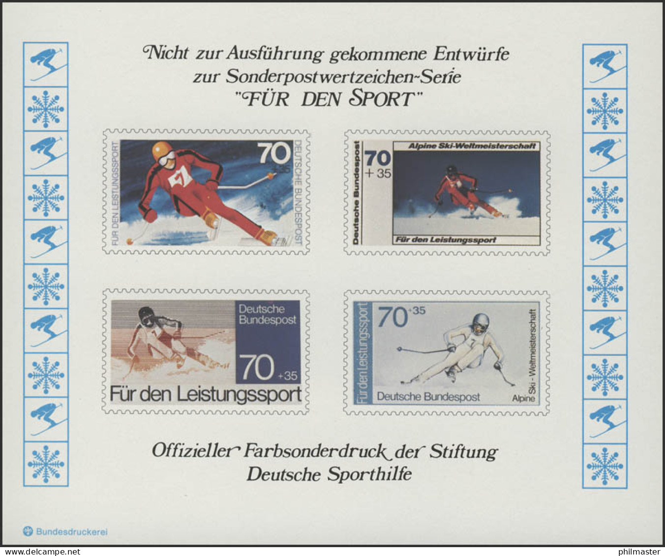 Sporthilfe Sonderdruck Ski-WM 1978 - Autres & Non Classés