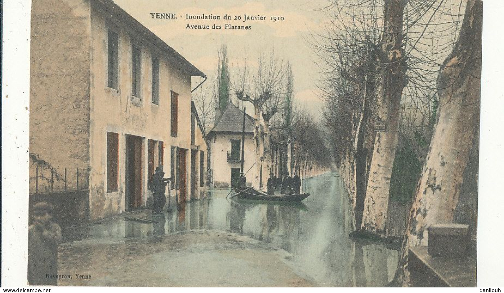 73 // YENNE   Inondation Du 20 Janvier 1910  Avenue Des Platanes - Yenne