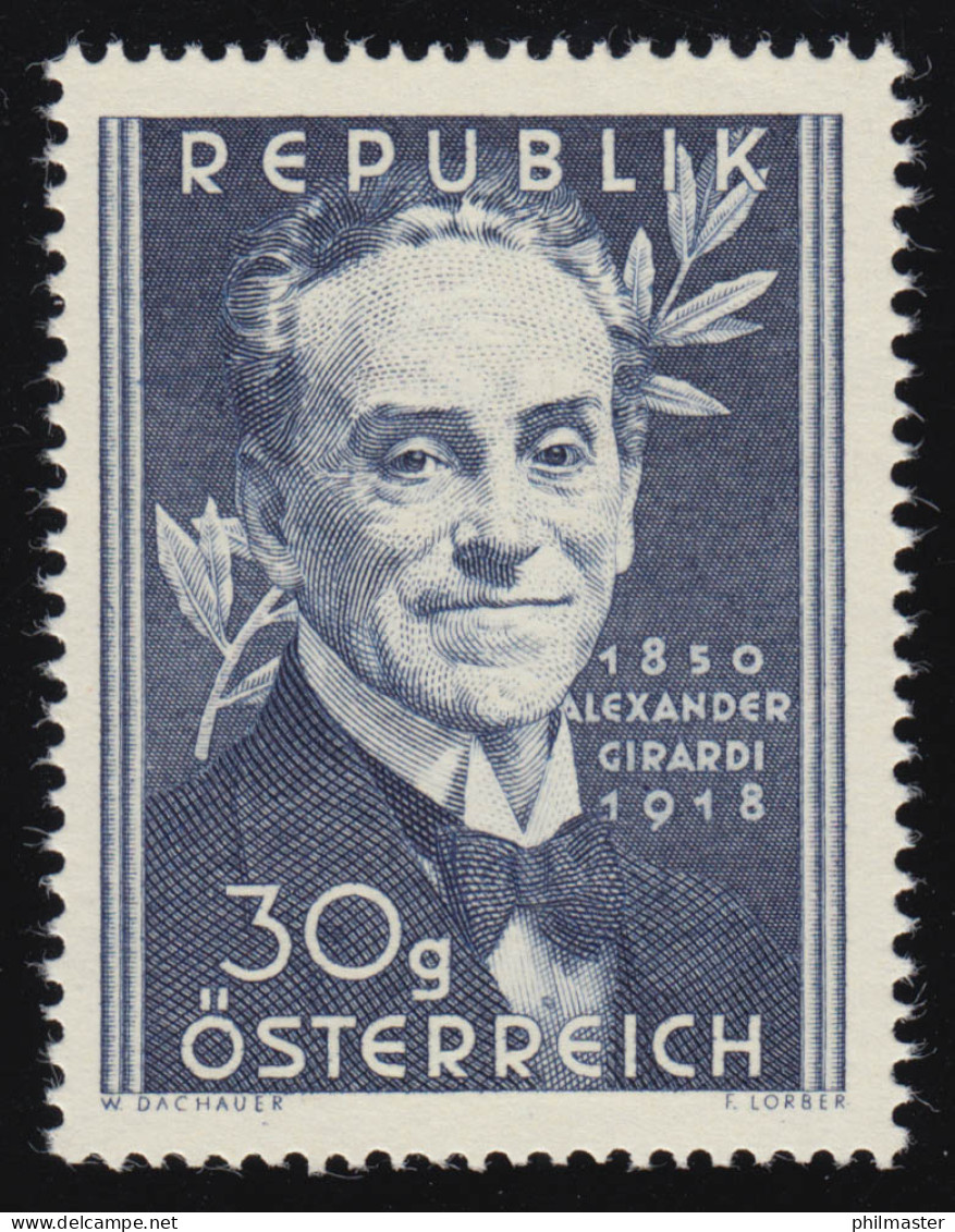 958 100. Geburtstag, Alexander Girardi (1850-1918), 30 G, Postfrisch ** - Unused Stamps