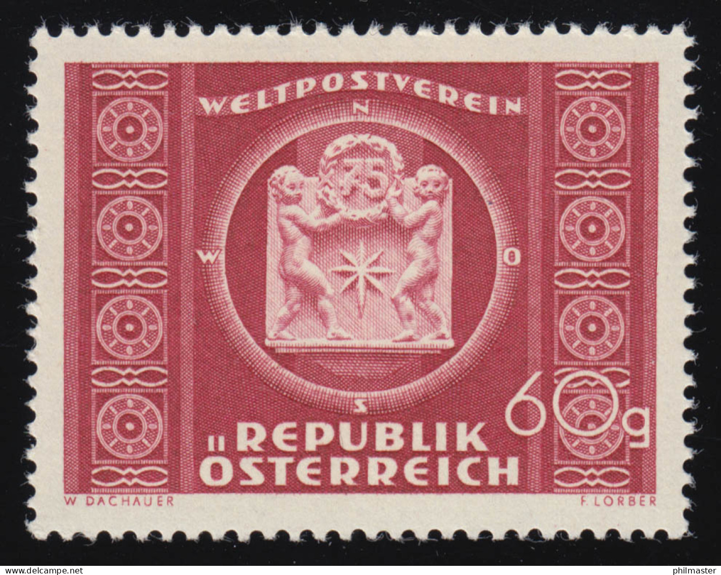 944 75 Jahre Weltpostverein, Jubiläumstafel, 60 G, Postfrisch ** - Unused Stamps