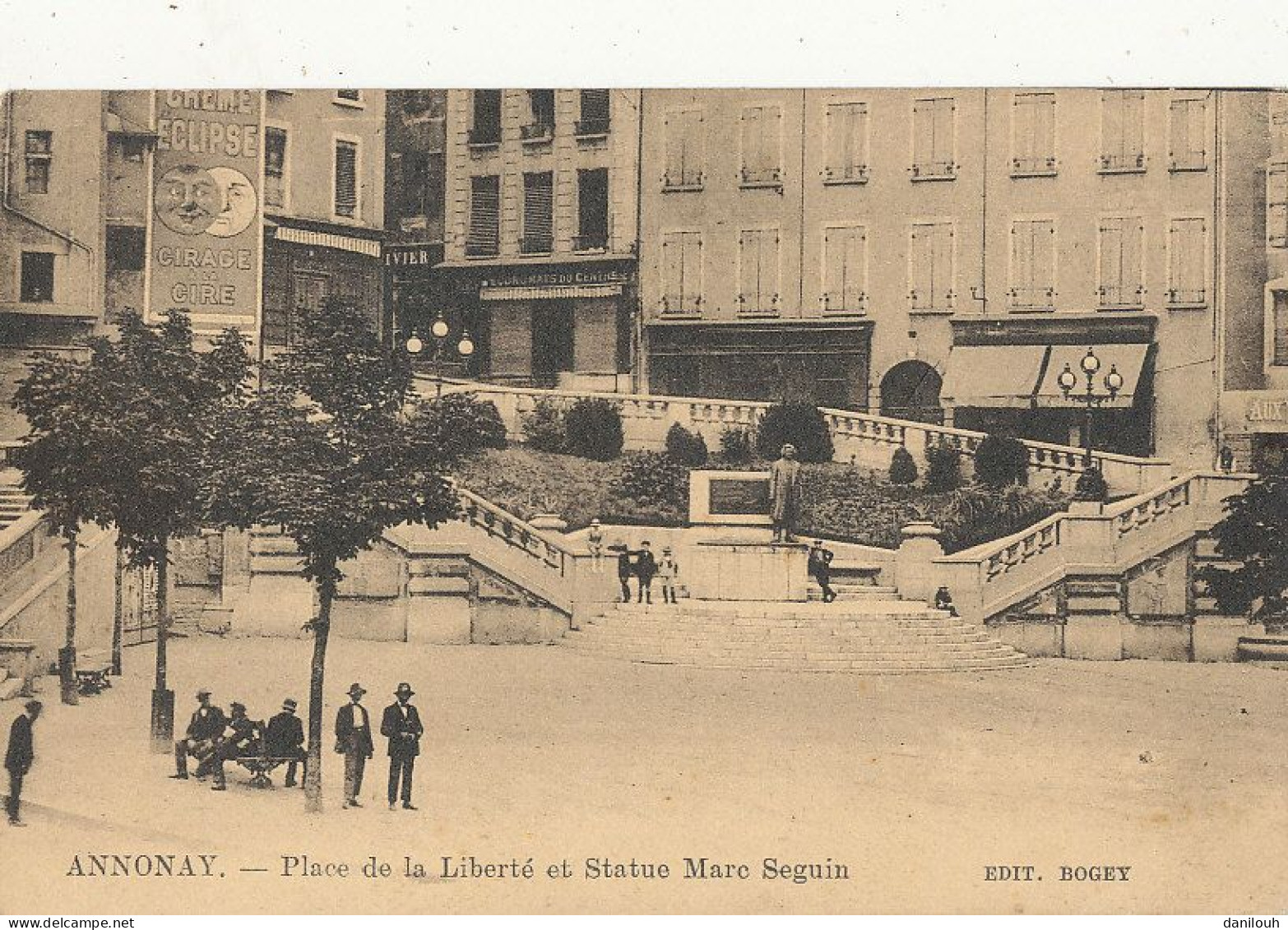 07  // ANNONAY  Place De La Liberté Et Statue Marc Seguin Edit Bogey - Annonay