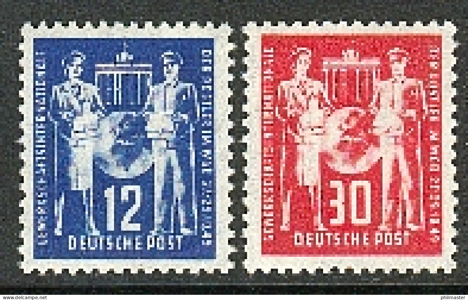 243-244 Postgewerkschaft 1949, Satz Postfrisch ** - Unused Stamps