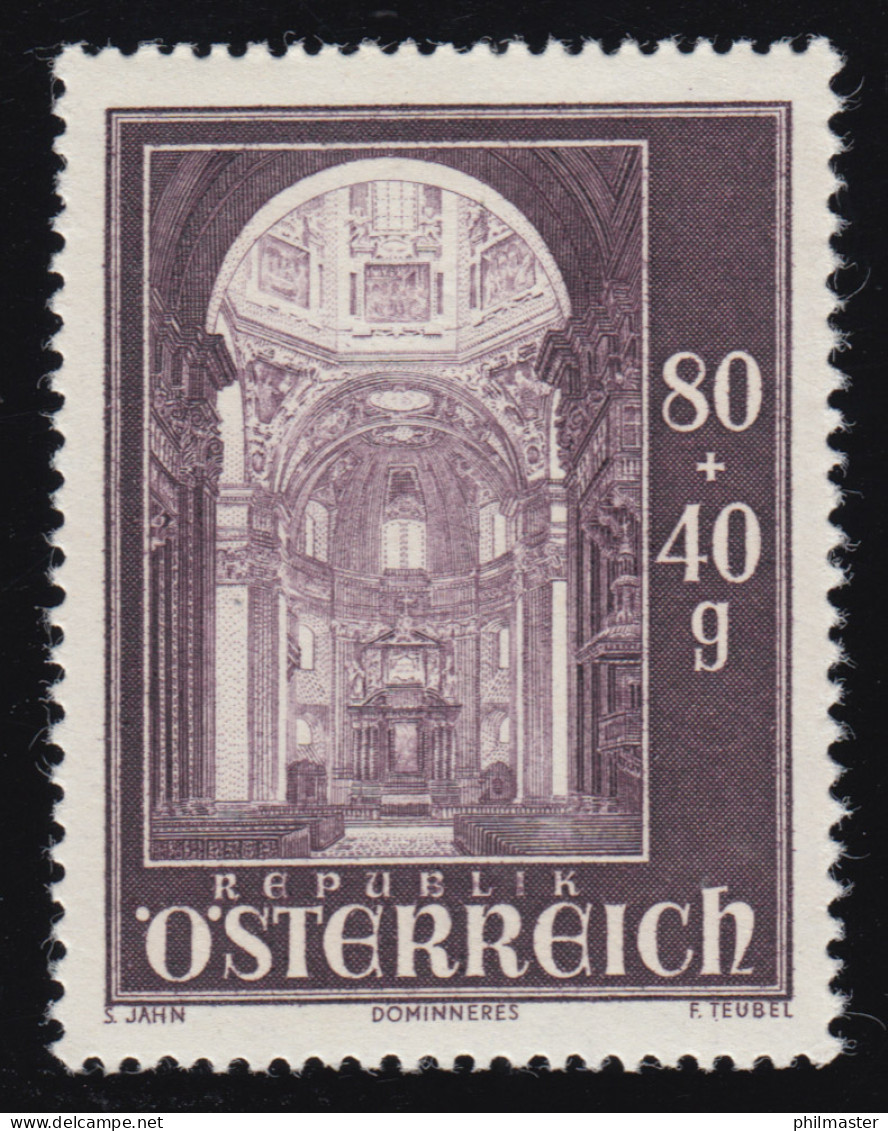 890 Wiederaufbau Salzburg - Innere Des Doms, 80 G + 40 G, Postfrisch ** - Neufs