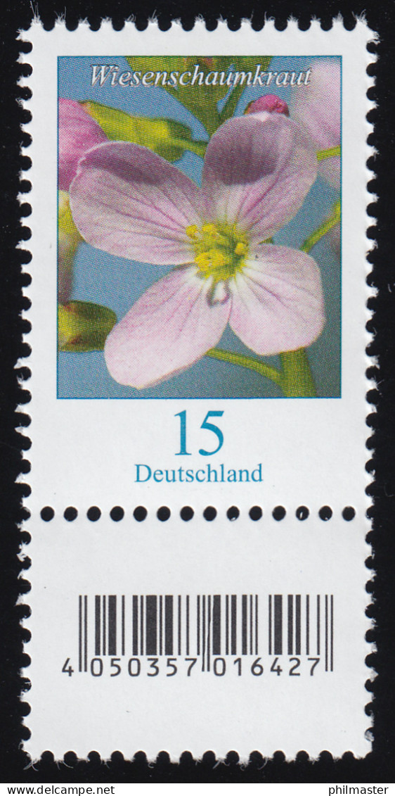 3424 Wiesenschaumkraut 15 Cent, Mit Großer Nummer Und Codierfeld ** - Roller Precancels