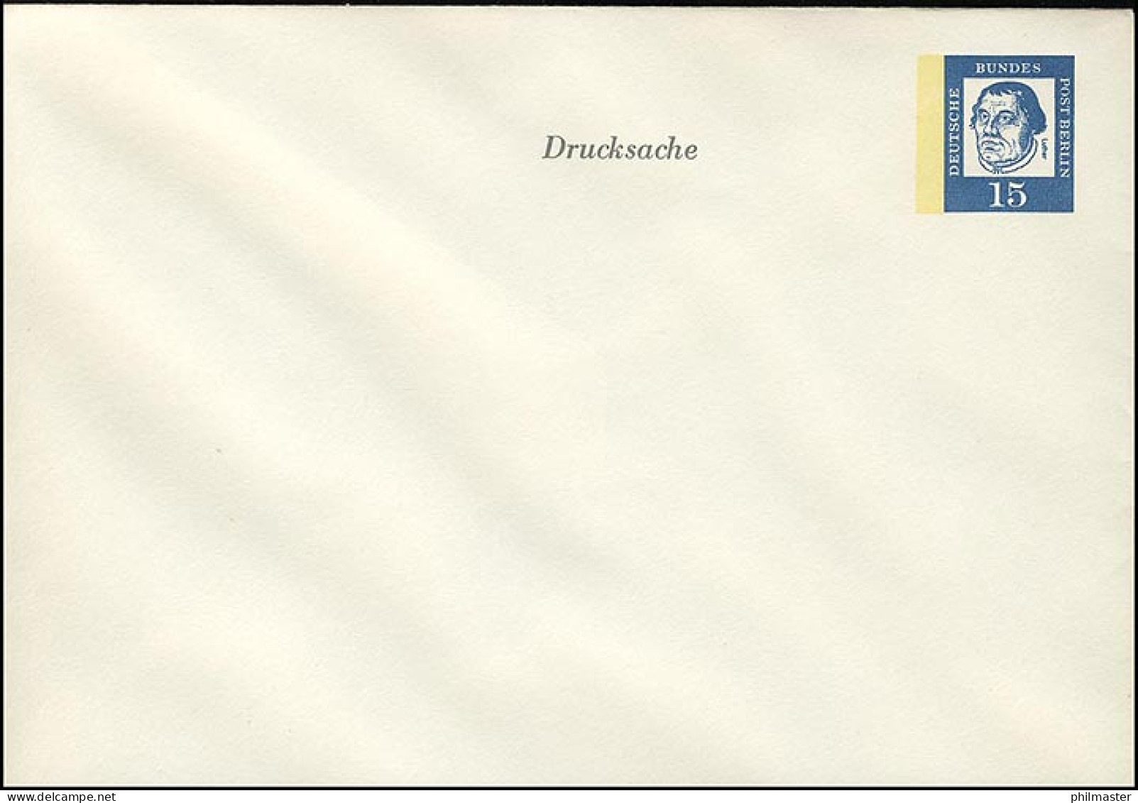 Privat-GA PU 30/1, Berlin Luther 15 Pfennig Drucksache Blanko-Umschlag, ** - Other & Unclassified