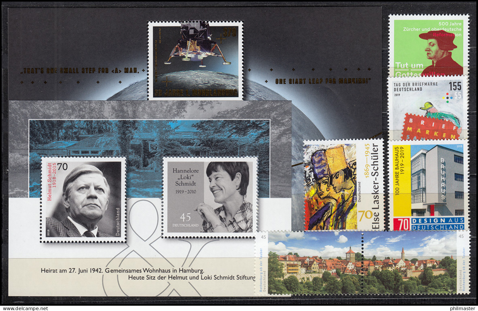 3433-3508 Deutschland Bund-Jahrgang 2019 Komplett, Postfrisch ** - Collections Annuelles