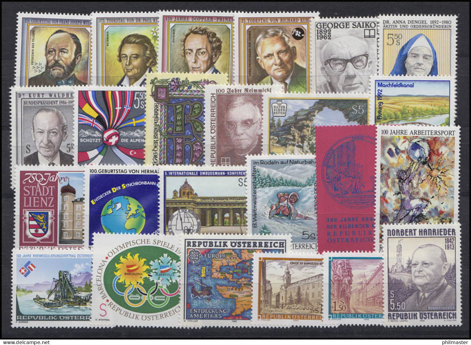 2048-2083 Österreich-Jahrgang 1992 Komplett, Postfrisch - Unused Stamps
