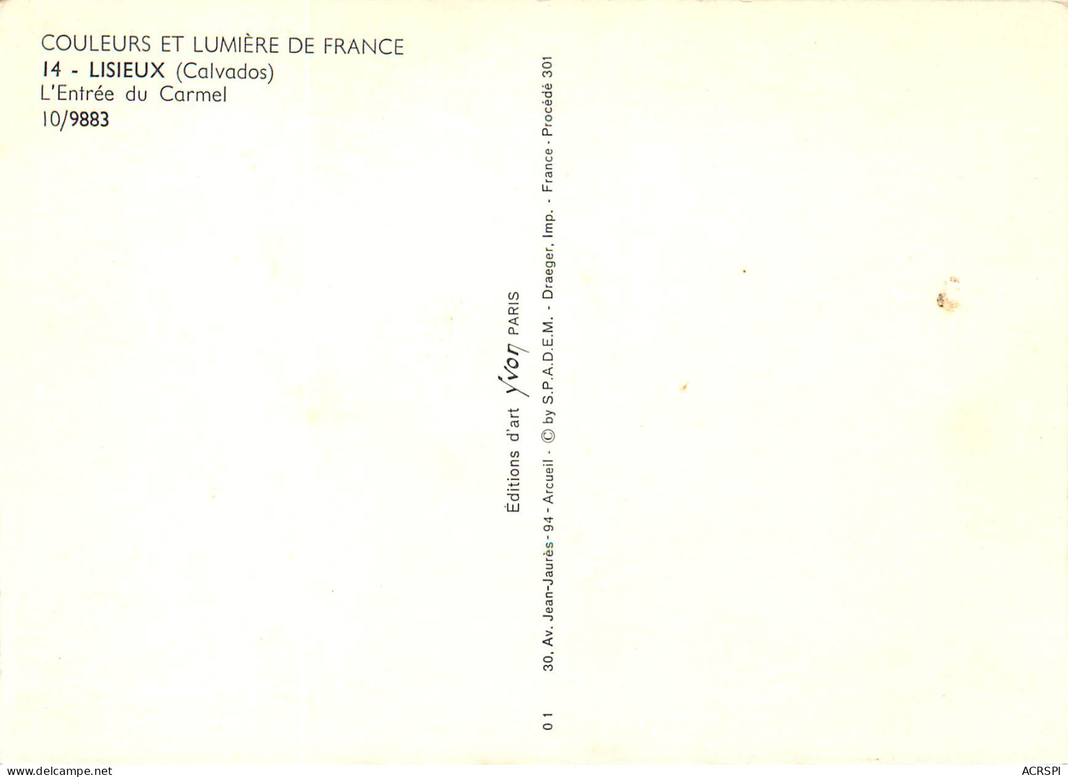 LISIEUX L Entree Du Carme 10(scan Recto Verso)ME2688 - Lisieux