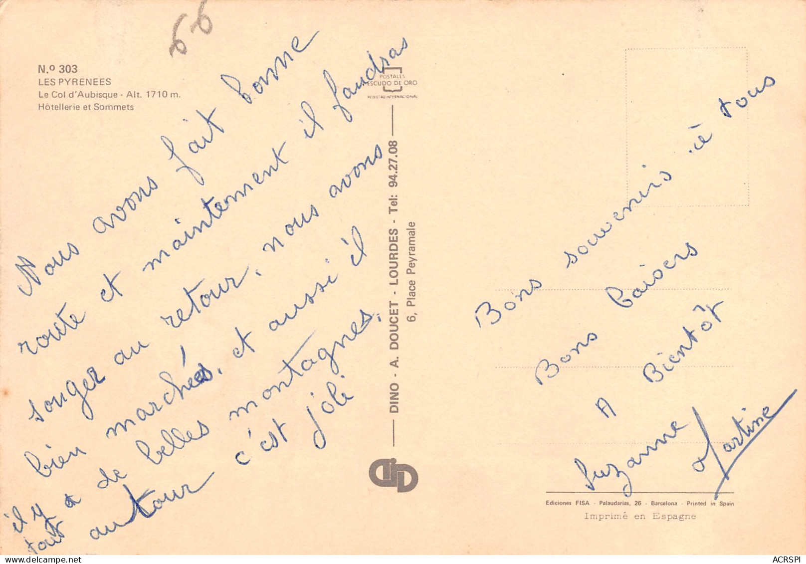 COL D' AUBISQUE  Laruns Argelès-Gazost 31 (scan Recto Verso)ME2692BIS - Laruns
