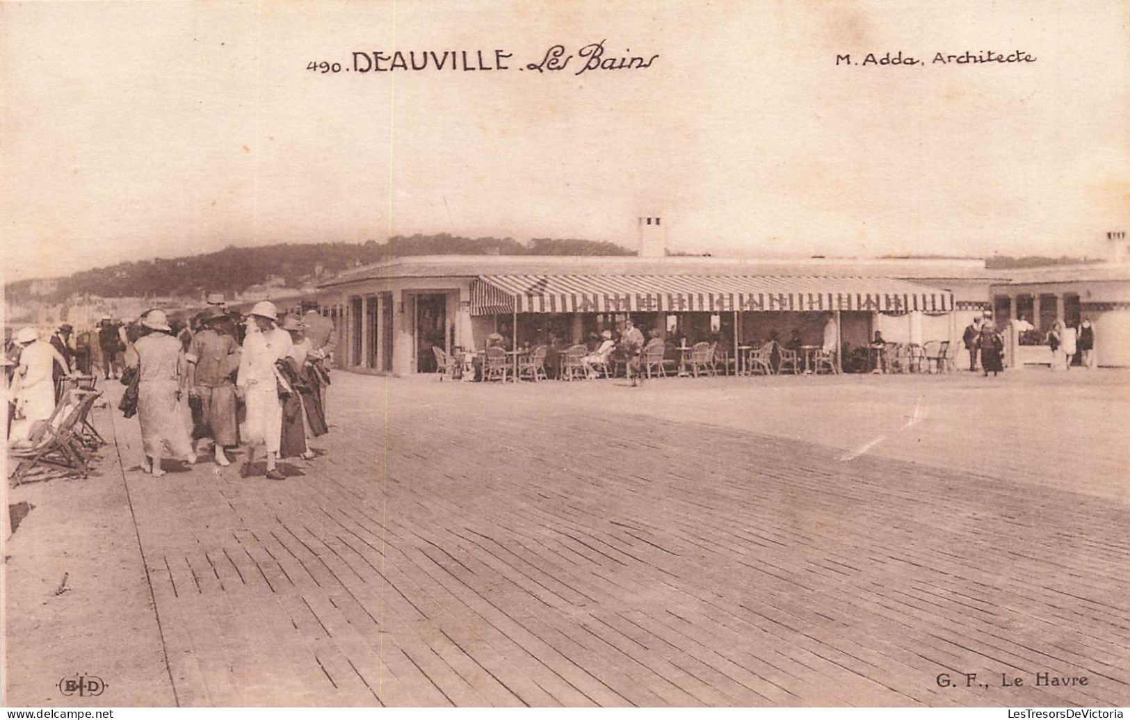 FRANCE - Deauville - Les Bains - Animé - Carte Postale Ancienne - Deauville